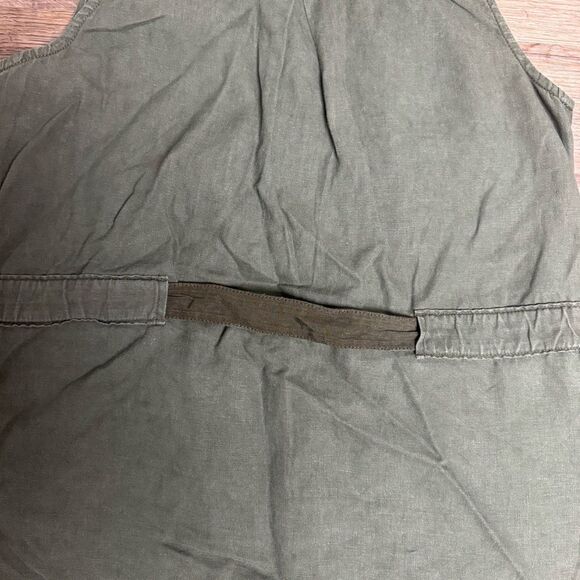 Athleta Olive Green Linen Vest - Picture 8 of 12